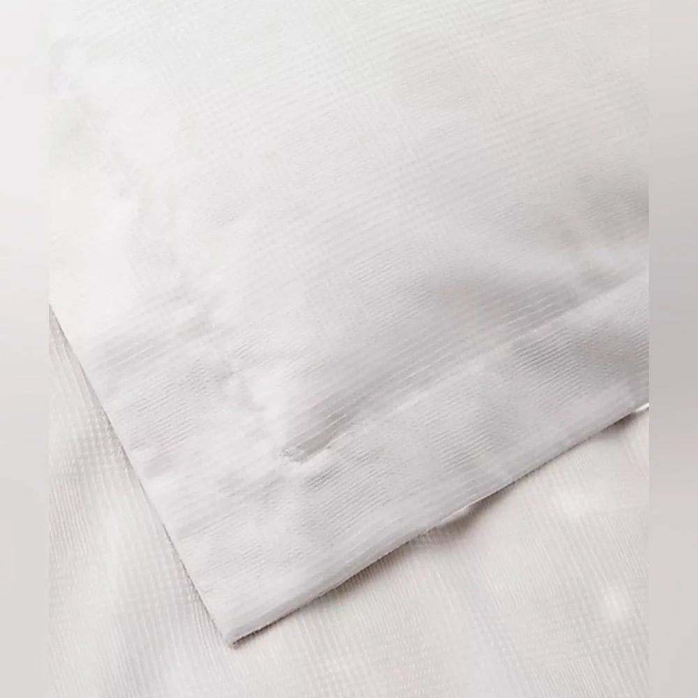NWT Ralph Lauren Organic Cotton Lovan Jacquard Duvet Cover Queen Platinum $425